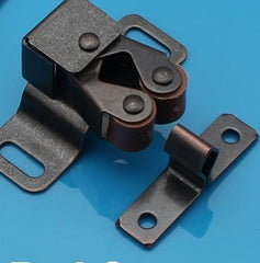 Double Roller Bronze Plate Door Latch