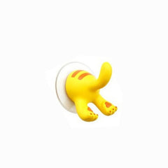 Cute Cartoon Animal Tail Rubber Sucker Hook Key Towel Hanger