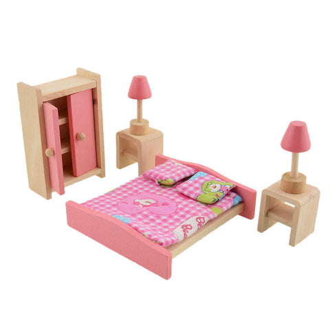 Doll Bathroom Furniture Dollhouse Wooden Miniature