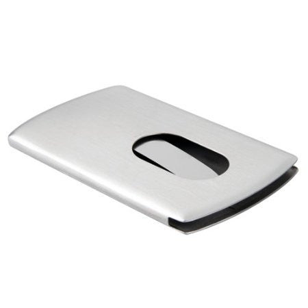 Stainless Steel Name Business Credit Card Holder Case