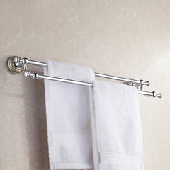 Antique Brass Double Towel Bar Towel Holder