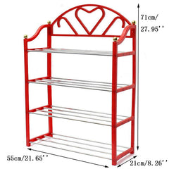 Environmental Plastic Home 4 Tier Shoes Rack