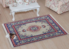 Furniture Miniature Woven Rug Carpet Multi- Colored