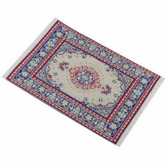 Furniture Miniature Woven Rug Carpet Multi- Colored