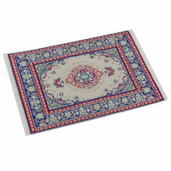 Furniture Miniature Woven Rug Carpet Multi- Colored