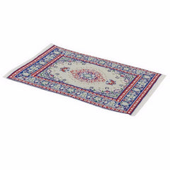 Furniture Miniature Woven Rug Carpet Multi- Colored